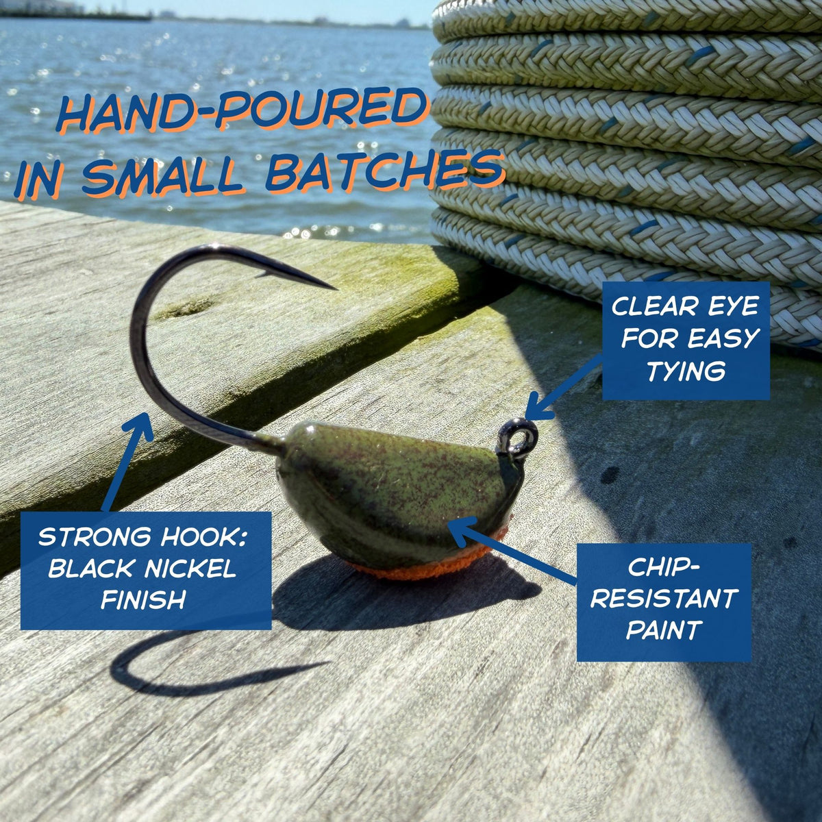 Green Crab Jetty Jigs – Saltwater Sheepshead Jig Heads